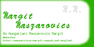 margit maszarovics business card
